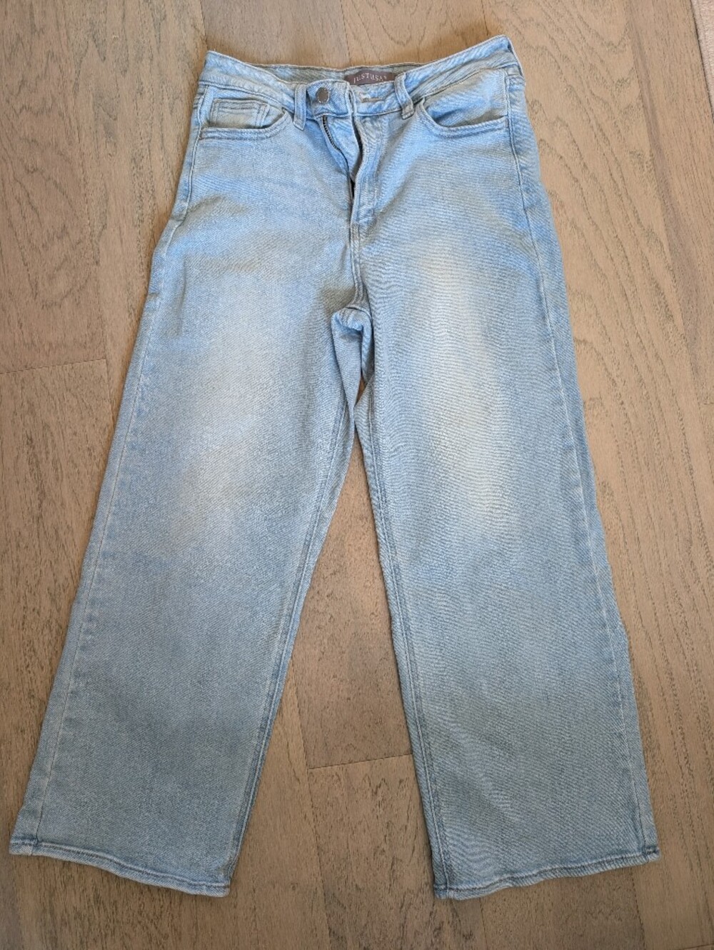 Just USA Light Blue Wide Leg Crop